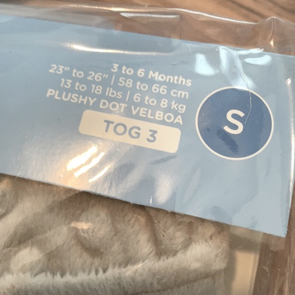 Halo Sleepsack Swaddle Plush Dots Gray Small - Picture 5 of 7